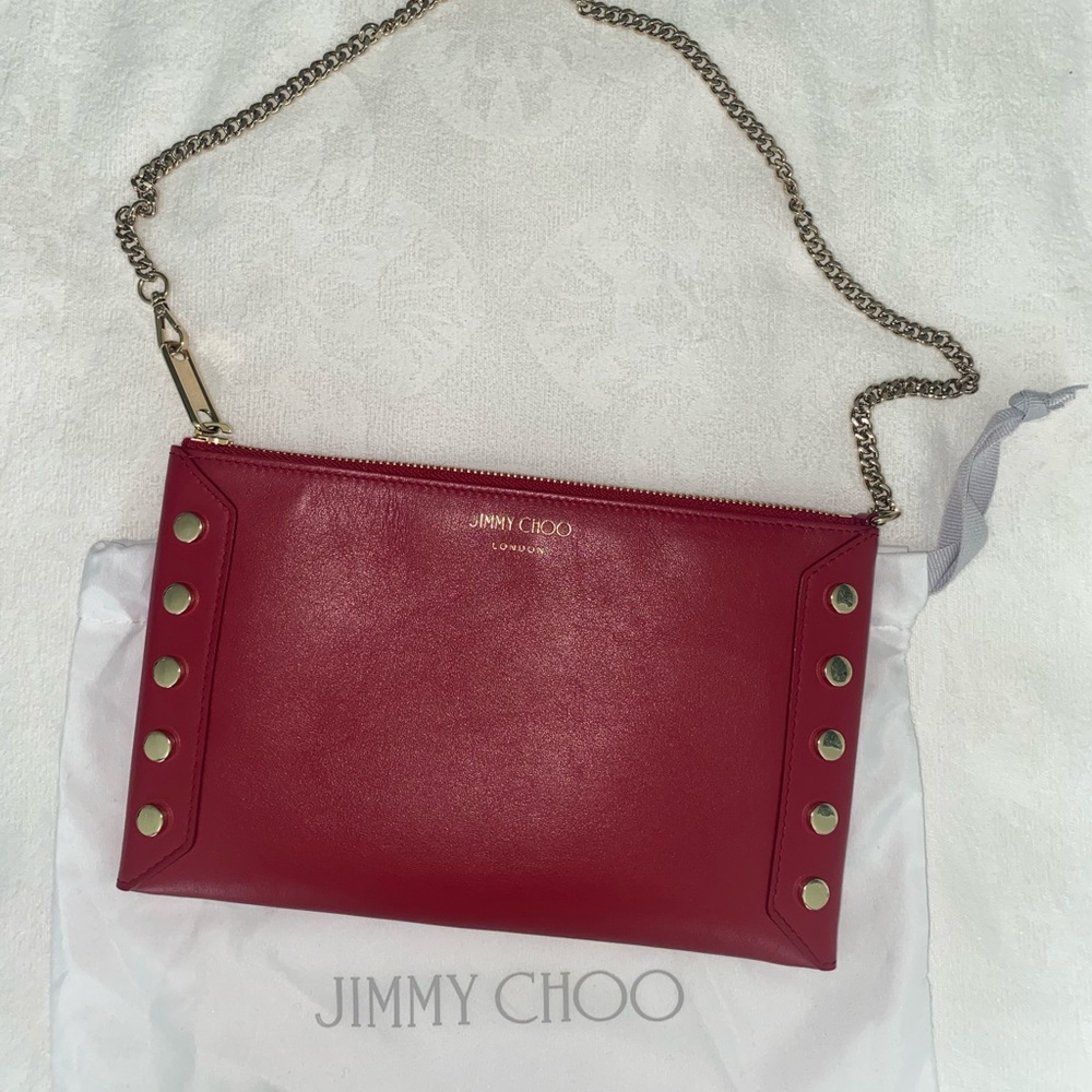 Red Jimmy Choo shoulder bag